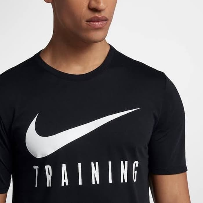 Baju Kaos Distro NIKE TRAINING Casual Cotton 30s Sablon Polyflex Hitam