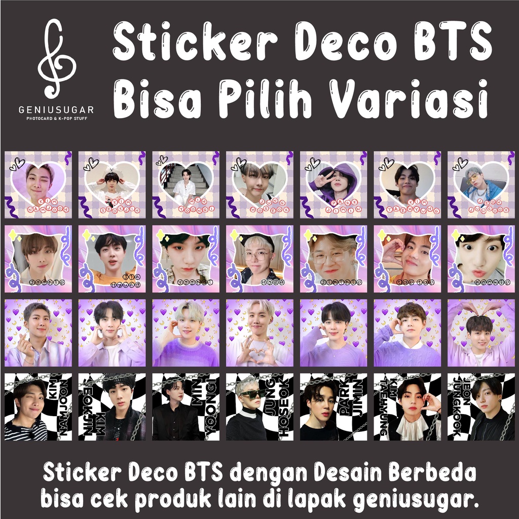 [Pt. 2] Stiker selkor sticker deco KPOP BTS bangtan