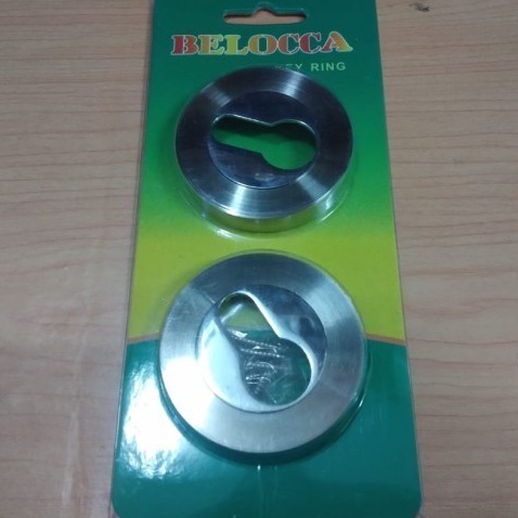 RING KUNCI BULAT BELOCCA SILVER PER SET/Kunci ring Bulat Stainless Steel harga 2pc/Penutup lubang kunci/Tutup silinder cilinder pintu