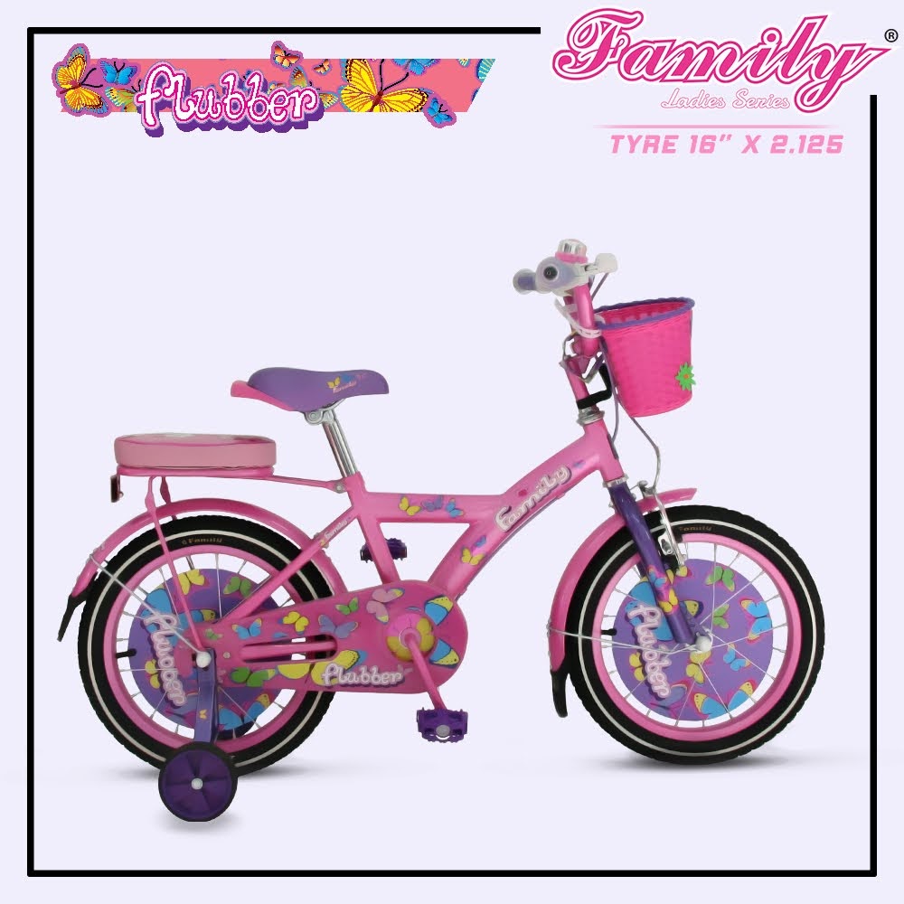 Sepeda Kota Anak Family Flubber 16 Inch x 2.125 Inch CTB 4-7 Tahun Hi-Ten Steel Kids City Bike