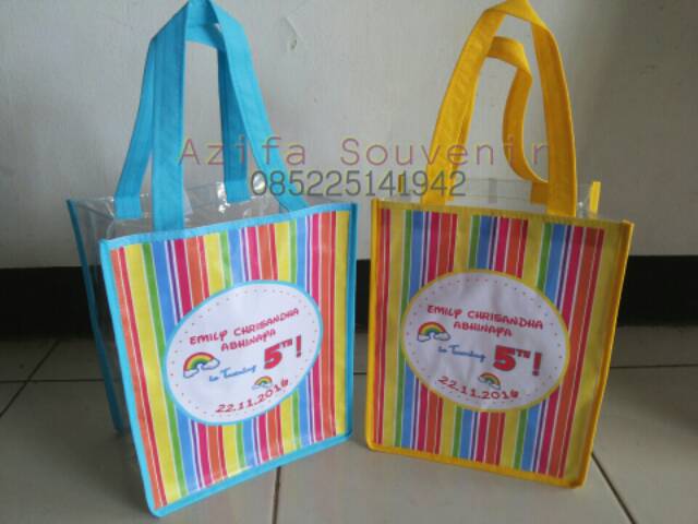 Tas Souvenir Ulang Tahun / Ultah Anak TENTENG BANNER FULL MIKA-3