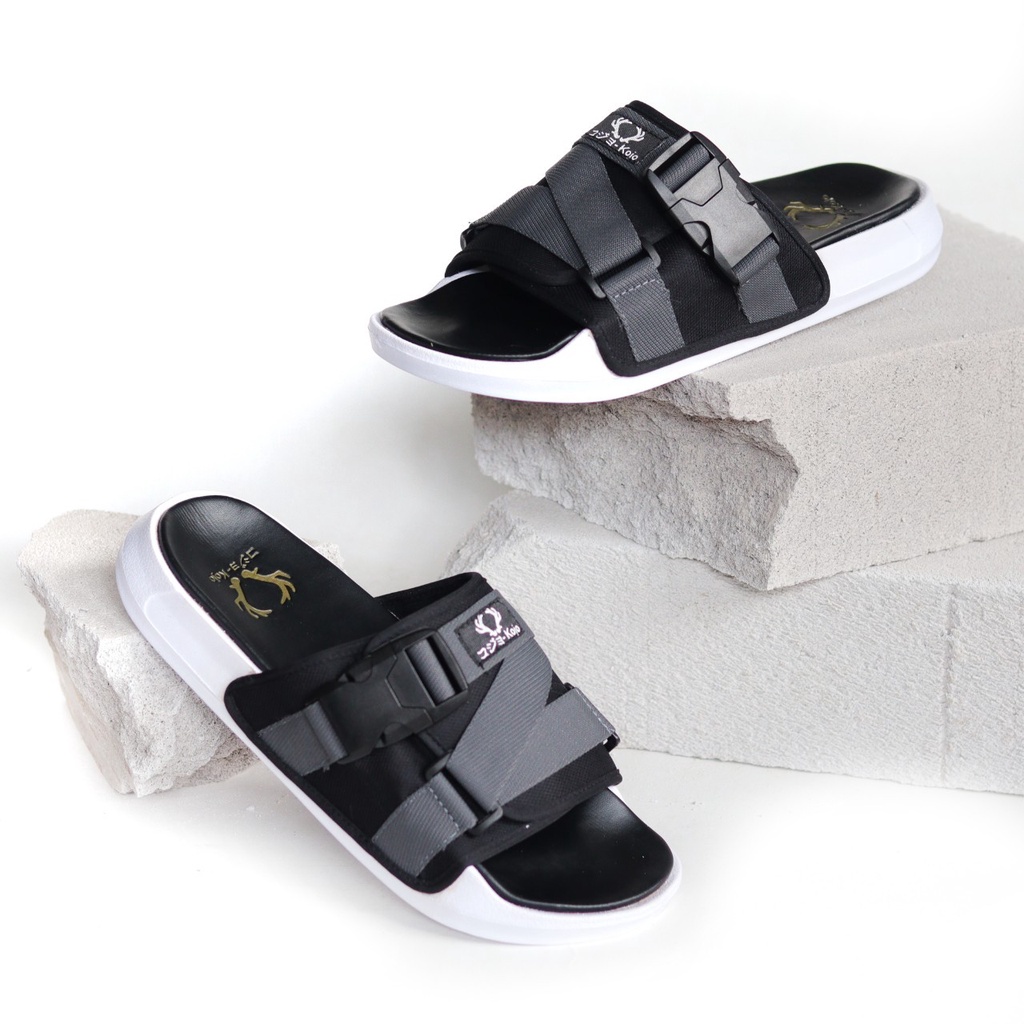 Pandemic Slide Grey - Sandal Slide Pria Casual Selop Sendal Cowok Pria Original