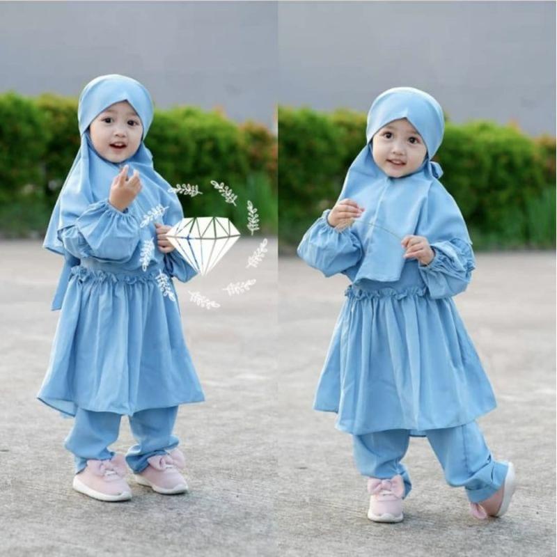 Ma2204 Setelan Anak 2In1 Arino 7-9Thn 4Warna / Ac / Baju Muslim Anak Soleha / Pakaian Lebaran Anak T