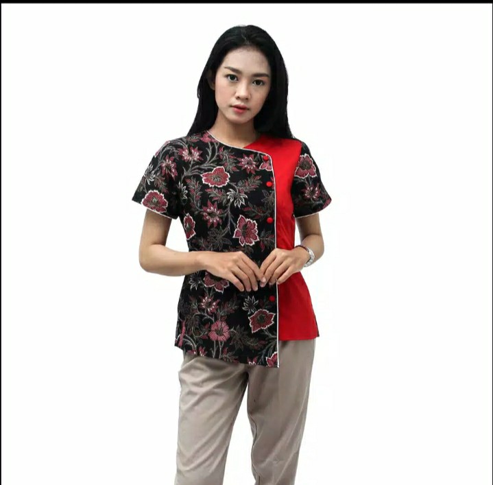 Blouse Batik Wanita By Khanzahra Batik Bahan Katun Size S-m-l-xl-xxl-3l-4l-5l