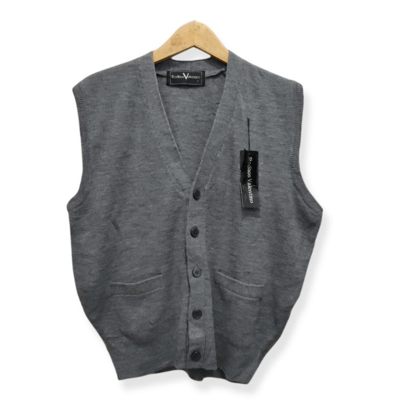 RODHOS VALENTINO Basic Knit Vest | Vest Rajut Polos Basic | Rompi Rajut