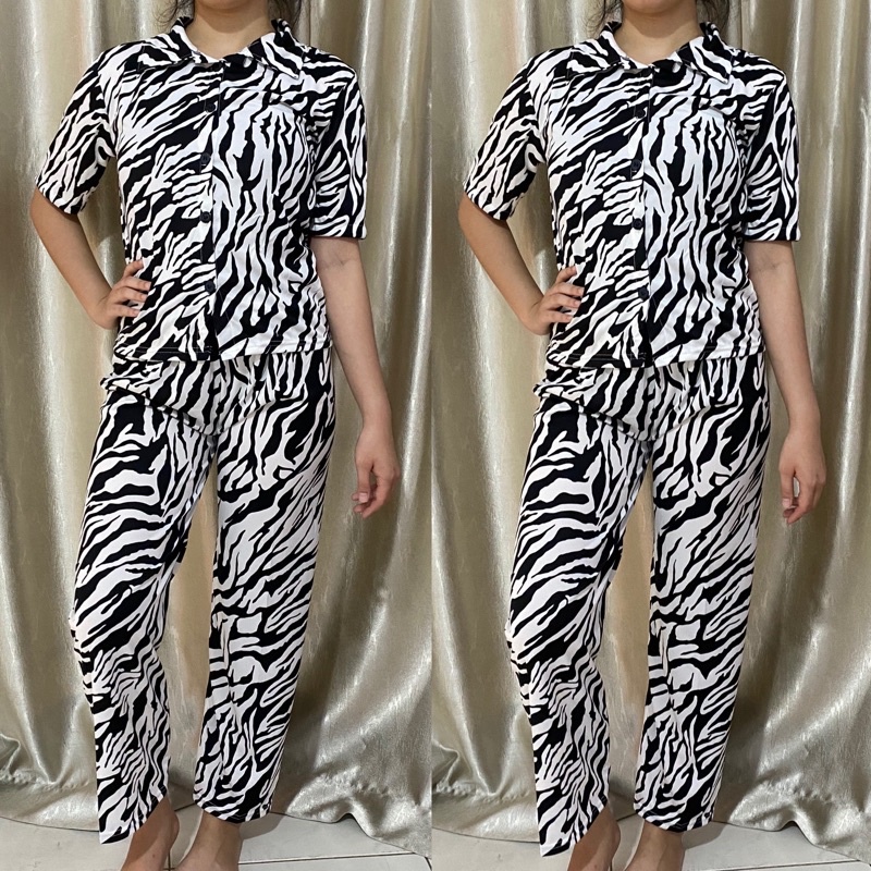 KC  PIYAMA MOTIF / PIYAMA WANITA / PIYAMA ZEBRA / PIYAMA MACAN / BAJU TIDUR