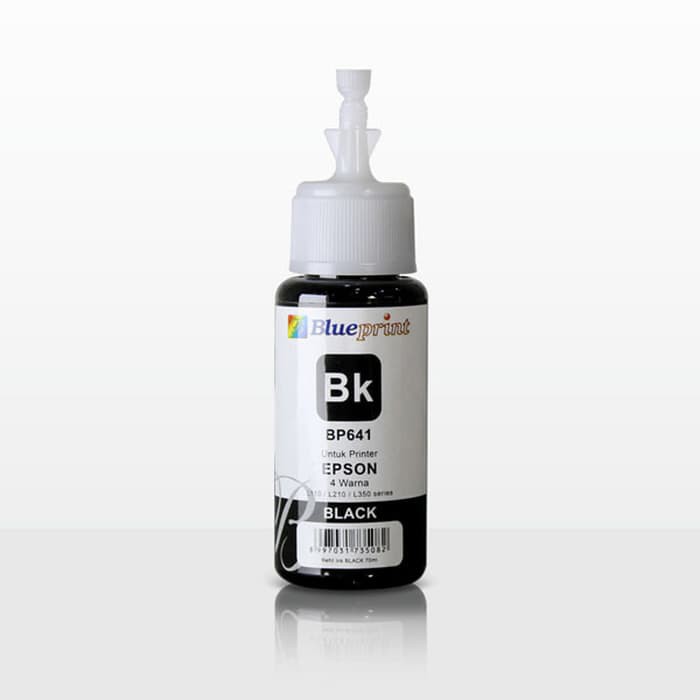 Tinta printer blueprint 70ml black Epson L110 L120 L310 L350 L1300 L565 bp641 - ink refill hitam 641