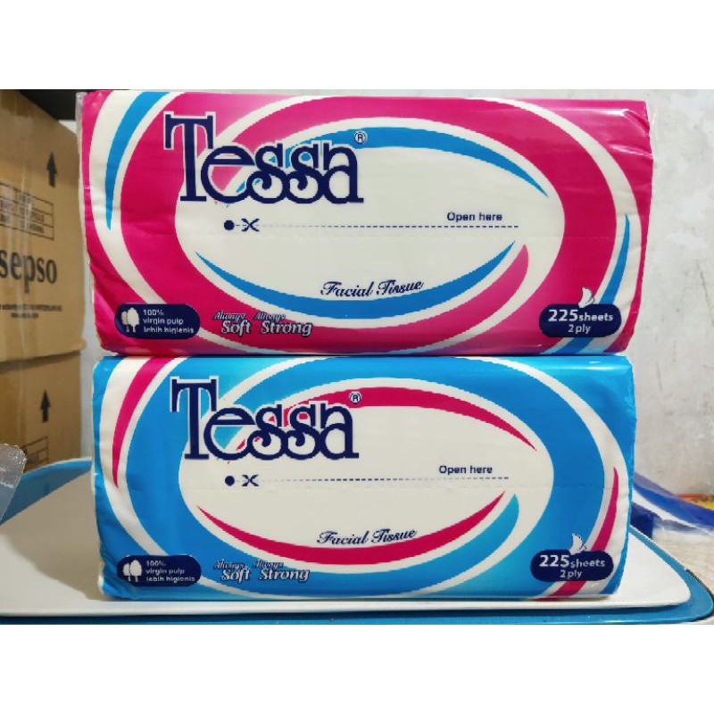 Tissue Tessa Facial Tissue 225s 2ply