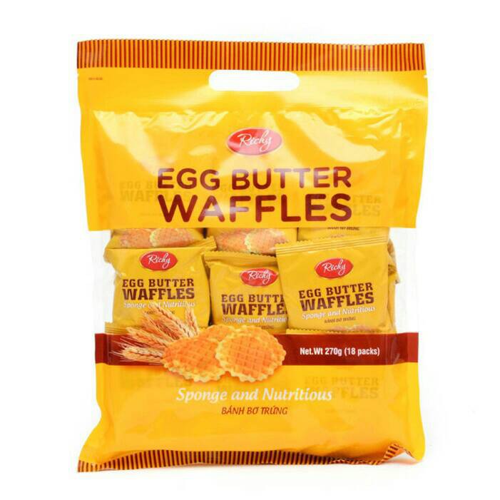 

Richy Egg Butter Waffles Snack Import Nutritious