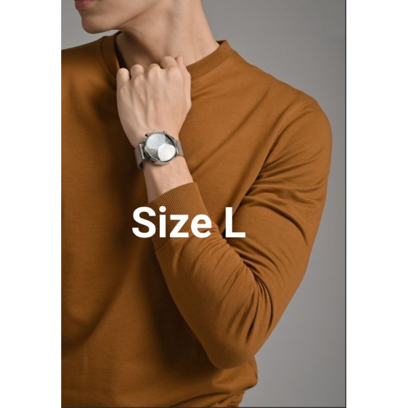 Basic Sweater Light Brown by male.id