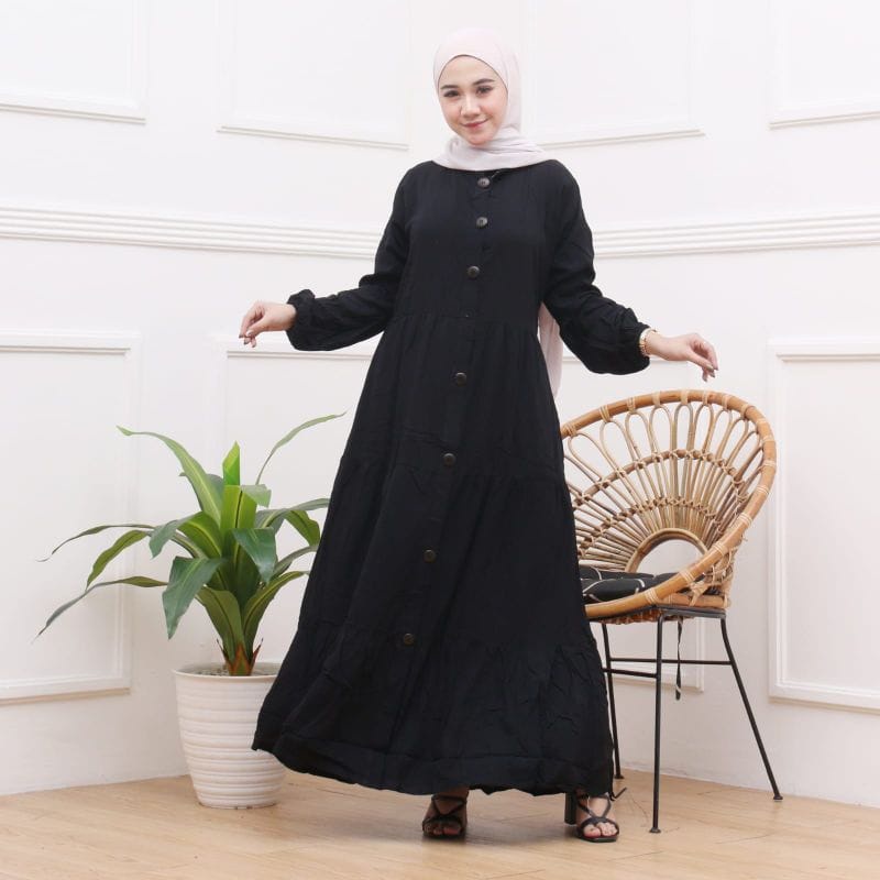 GAMIS  KOMBINASI MOSCREPE / Gamis  busui/bumil muslimah GAMIS TERBARU