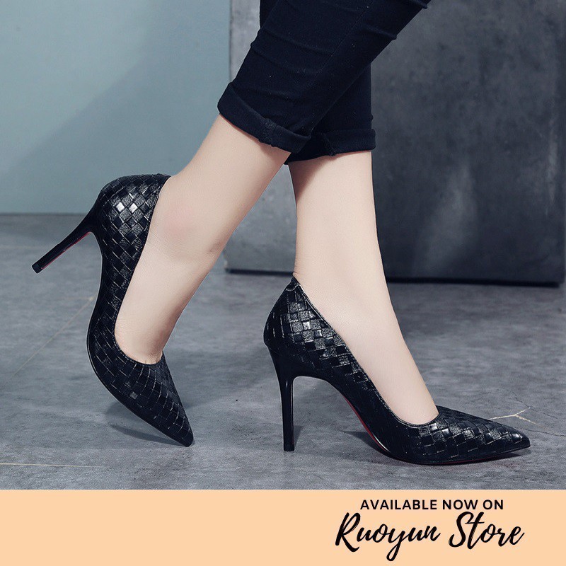 RYS - Temo Rattan Sepatu Hak Wanita Fashion Casual/Kantoran - Ori Import