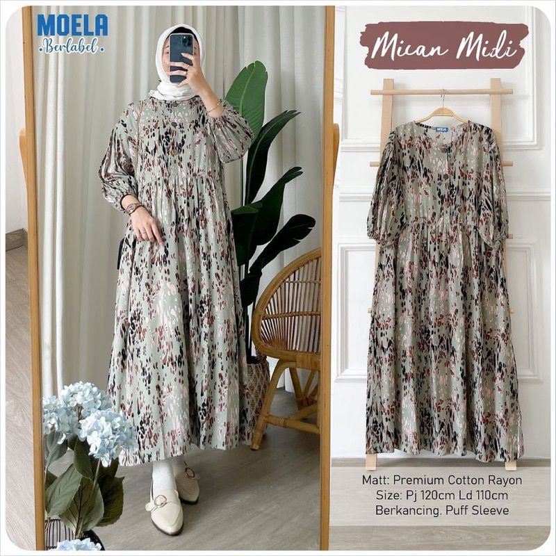 CIGIA DRESS - HOMEY DRESS - GAMIS KATUN BUSUI - GAMIS RAYON MOTIF