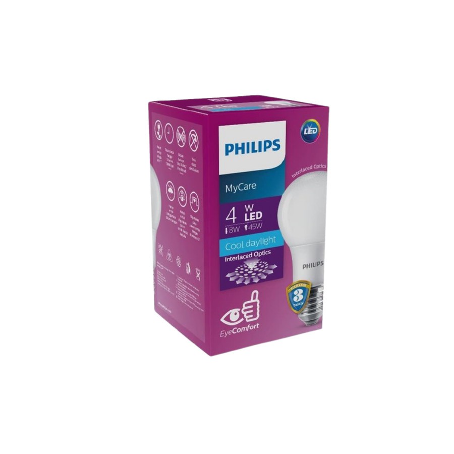 LAMPU PHILIPS LED BULB 4 WATT LAMPU HEMAT ENERGI 4 WATT