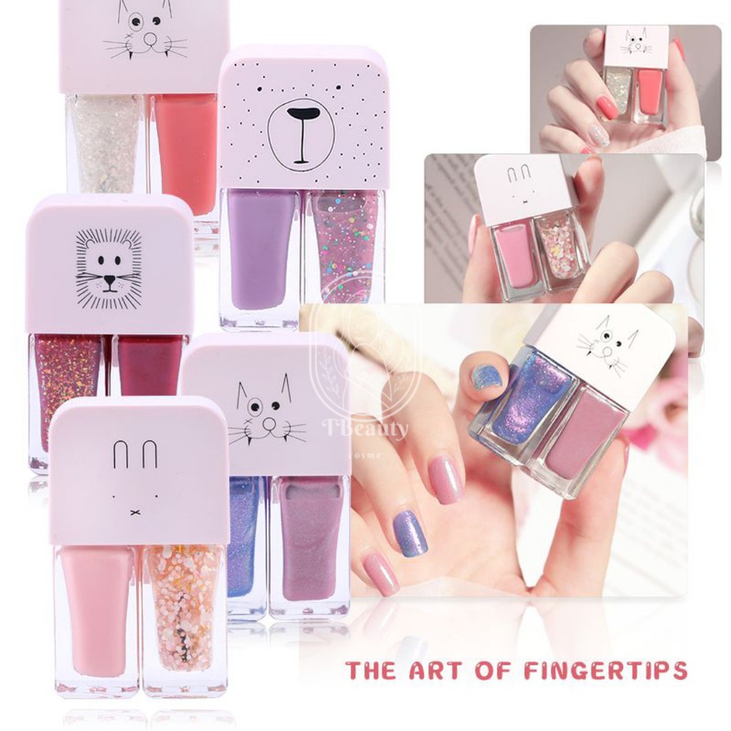 2IN1 KUTEKS 2 TONE KUTEK MUSLIMAH Cat Kuku KoreaNot peel off Gel Nail polish korea/Kutex Kuku