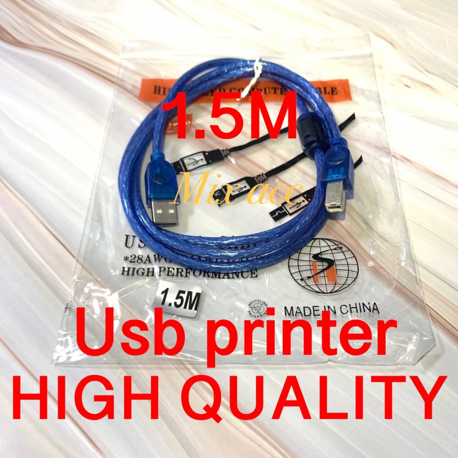 KABEL USB PRINTER 1.5M / 1.5METER/ 1.5 M KABEL PRINTER HIGH QUALITY