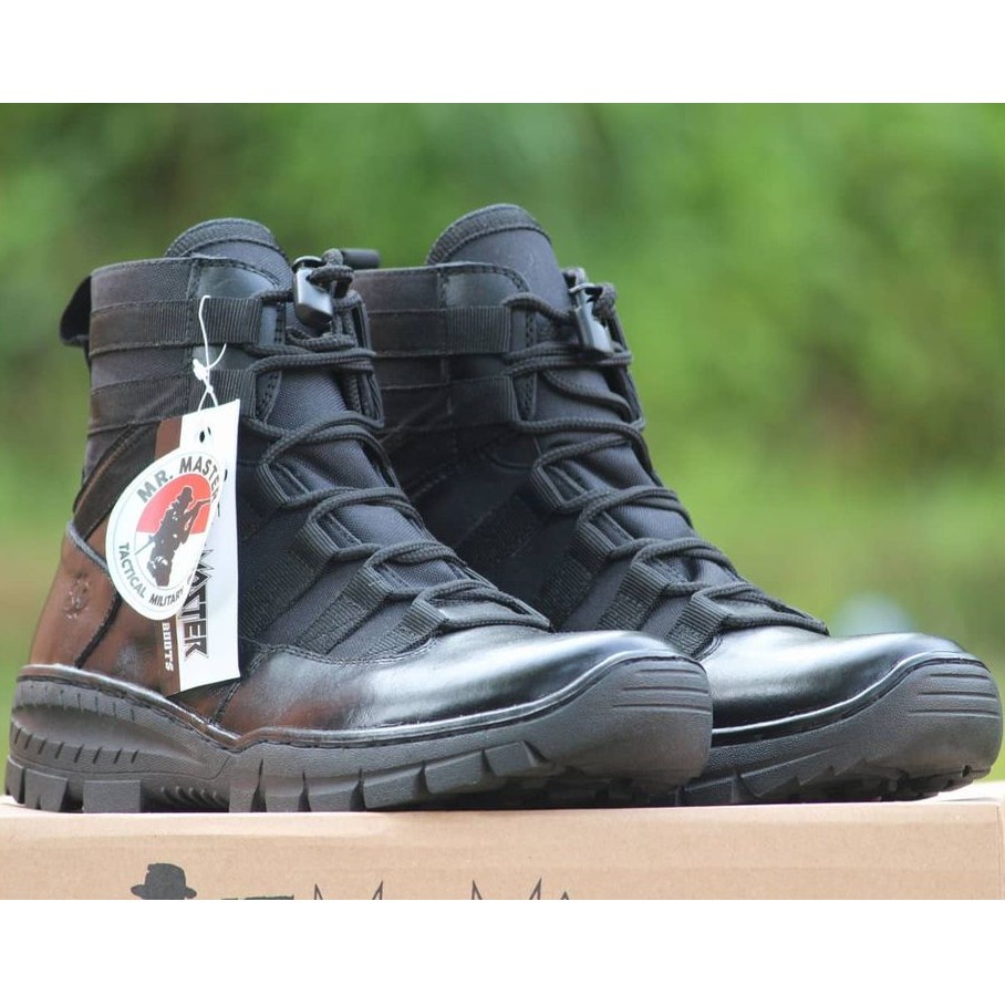 SEPATU PDL POLANTAS / SATLANTAS MODEL NINJA PENDEK KULIT SAPI ASLI MERK MR MASTER SEPATU PDL DINAS LAPANGAN TNI POLRI SECURITY SATPAM SEPATU BOOTS RIDING MOTOR PRIA DAN WANITA