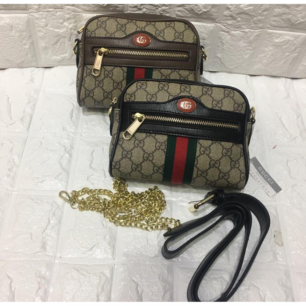 GUCCI PINGGANG ASHANTY G88 + BOX TAS SLEMPANG TAS MURAH TAS BATAM BRANDED WANITA TAS GUCCI