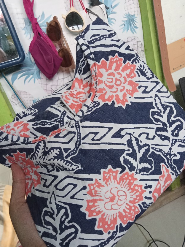 M-l-xl-xxl Batik Tunik Wanita Asj Sa Hrb026 Kenongo Pekalongan Sogan Tulis