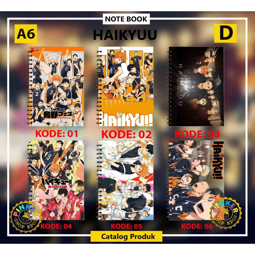 

Note/Notebook ANIME HAIKYUU SERI D A6 ISI 50 LEMBAR BUKU/NOTES