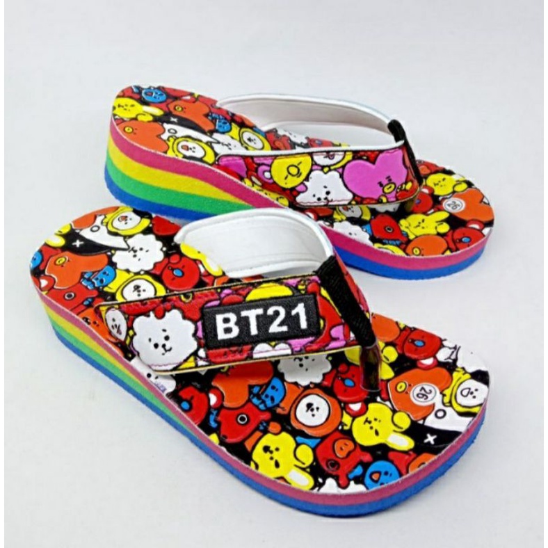 Arkn-SandaL Anak Wedges  BT21 Terbaru