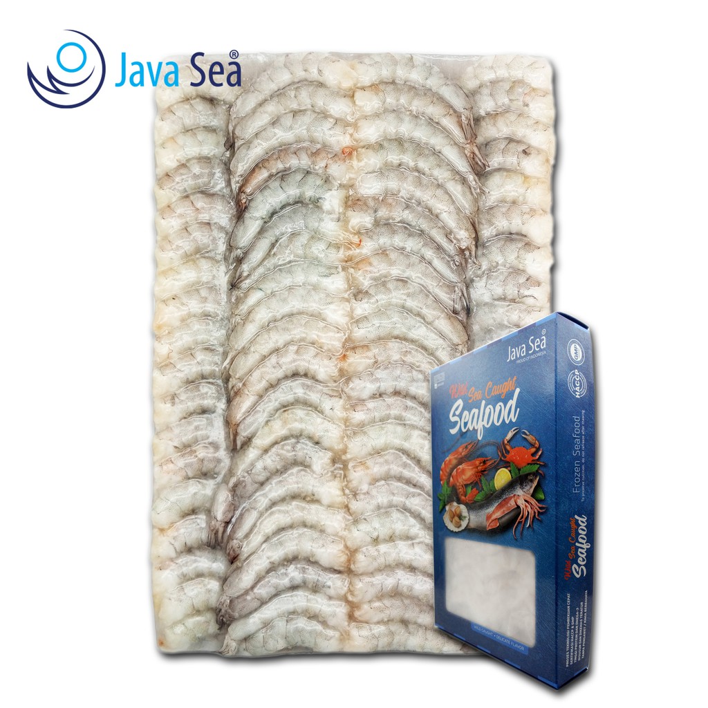 

JAVA SEA Udang Vanamei Kupas Beku PUD V 60/80 pack 1kg