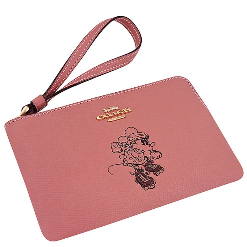 Coach x Disney Minnie Mouse Corner Zip Wristlet (C30004)