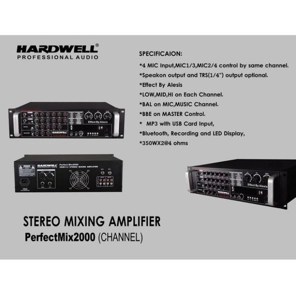 POWER AMPLIFIER KARAOKE STEREO MIXING PerfectMix2000 Original hardwell