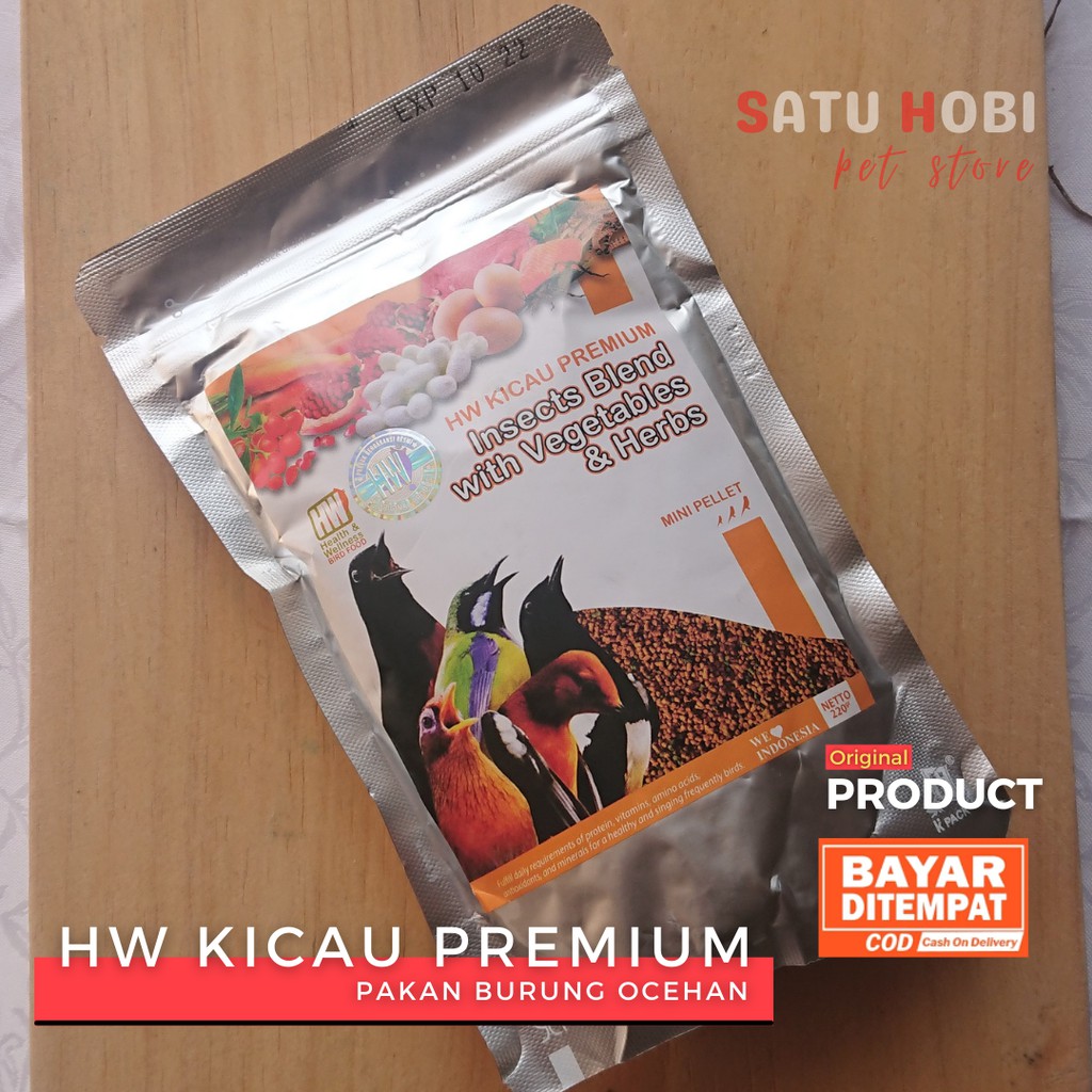 Voer HW KICAU PREMIUM Pakan Makanan untuk Burung Kicau Murai Batu | Kacer | Wanbie | Poksay | Cucak