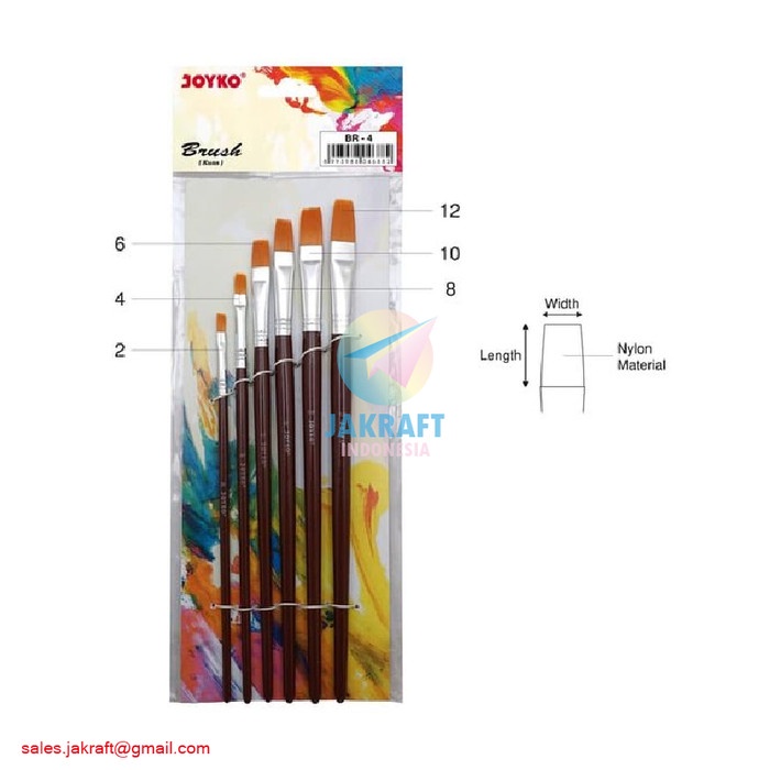 

Produk Terbaru Kuas Lukis Flat Brush Set Joyko Br-4 Isi 6 (No. 2, 4, 6, 8, 10, 12)