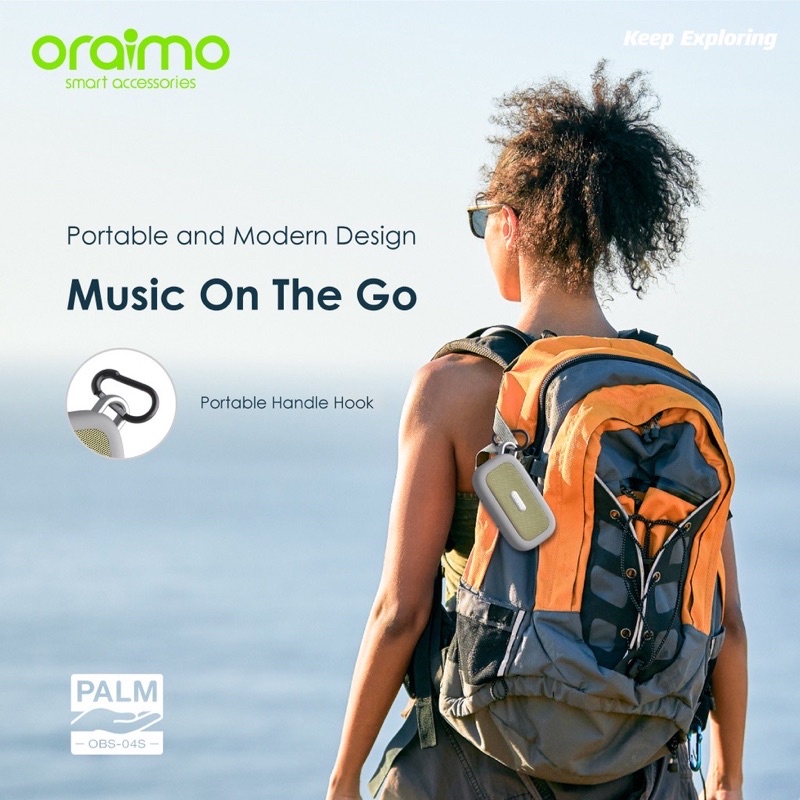 Oraimo OBS-04S Palm Ultra-Portable Wireless Bluetooth Speaker Garansi 1 Tahun