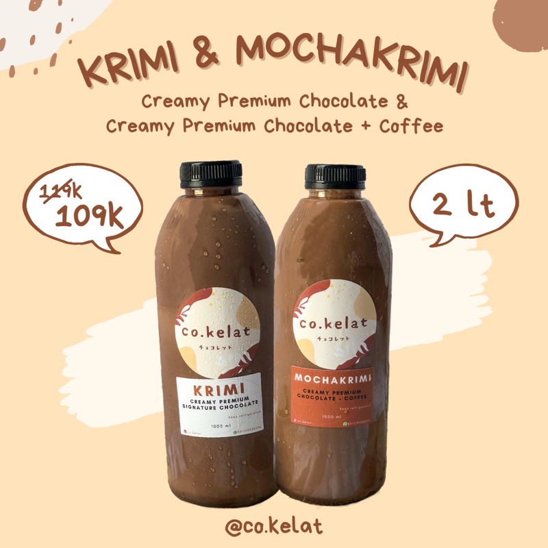 

BUNDLE LEBIH HEMAT!! Krimi & Mochakrimi & Matchakrimi Creamy Premium Chocolate Susu Mocha Matcha