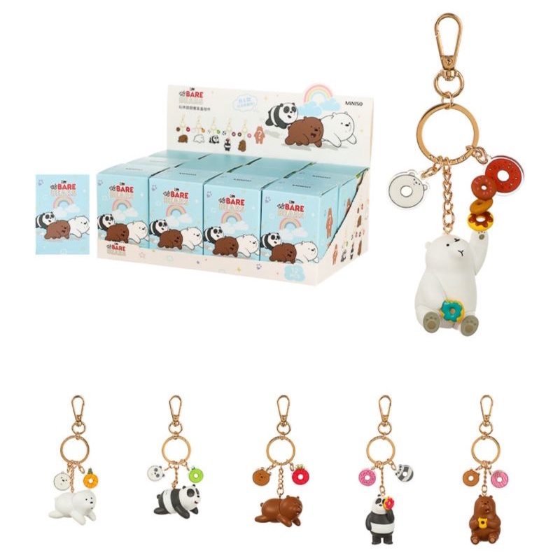 We Bare Bears Baby Collection Donut Pendant Blind Box Miniso Original