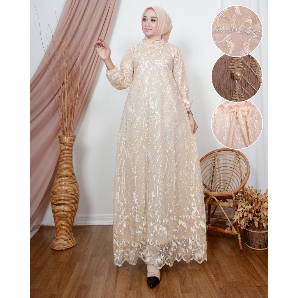 Gaun Gamis Dress Kebaya Pesta Kondangan Wanita Murah Berkualitas Premium By Santiank