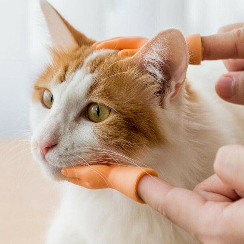 2pcs Mainan Simulasi Telapak Tangan Mini Kreatif Untuk Kucing / Anjing