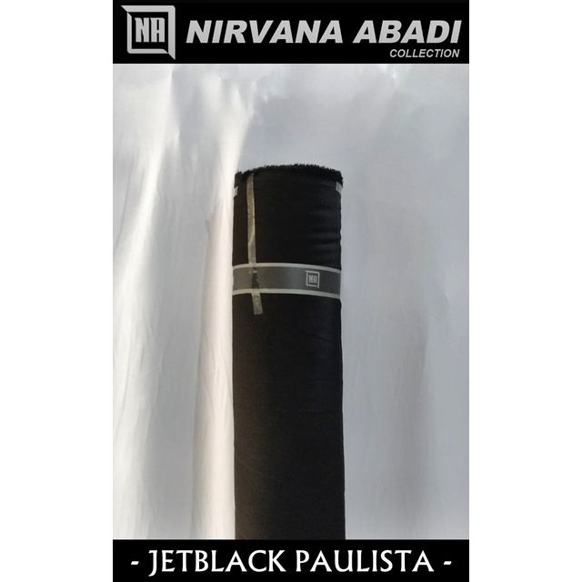 Kain Bahan Gamis PAULISTA JETBLACK 1 ROLL Kualitas Premium