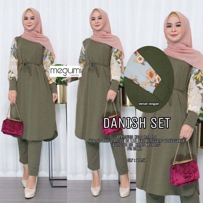 Danish Set Setelan Muslimah Knit Lycra Kombi Torino HQ