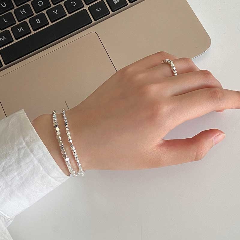 Gelang Manik-Manik Bentuk Persegi Geometris Untuk Wanita