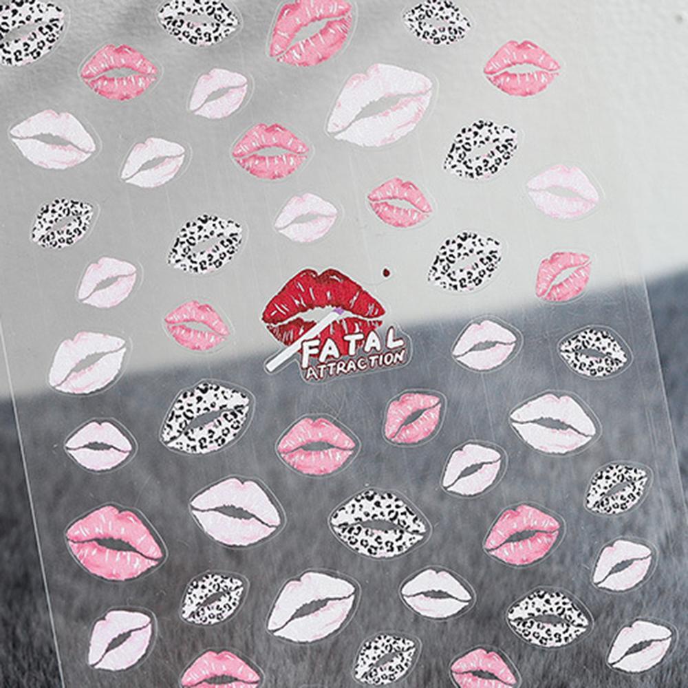 AUGUSTINA Agustin 5D Grafir Stiker Kuku Pesona Slider Decal Perekat DIY Nail Art