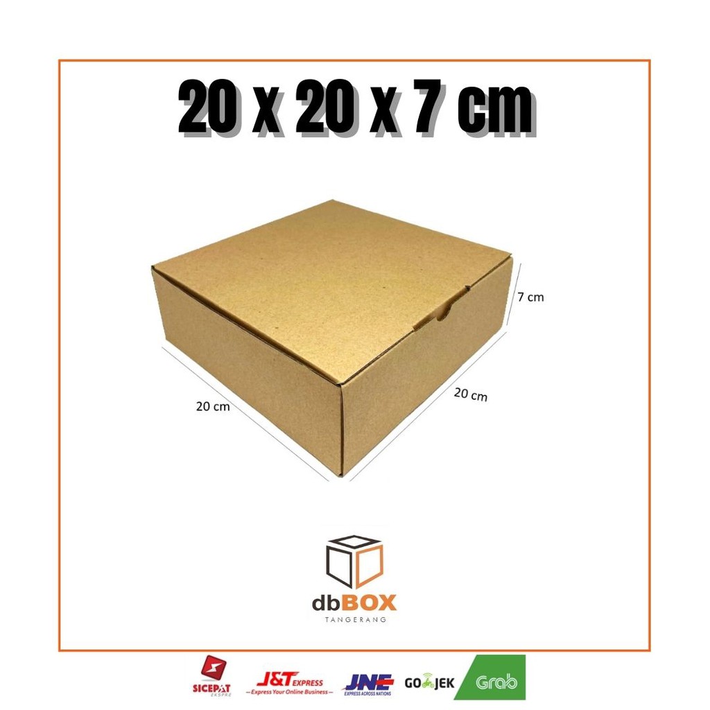 

Kardus 20x20x7 cm | Box Die Cut dan Easy Usage | Box Kue Tart | Box Aksesoris | Box Pizza