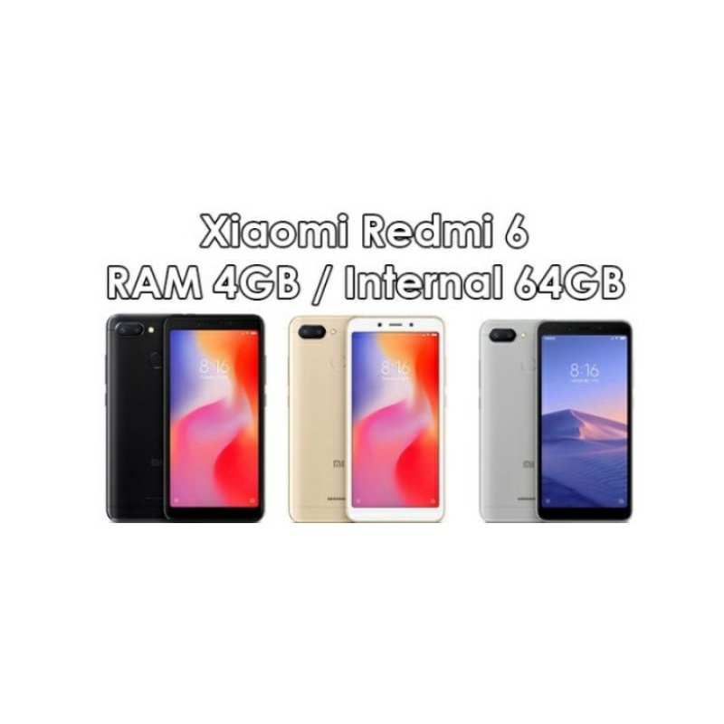 HP android baru bisa bayar ditempat (COD) xiaomi Redmi 6 Ram 4/64GB 4G LTE