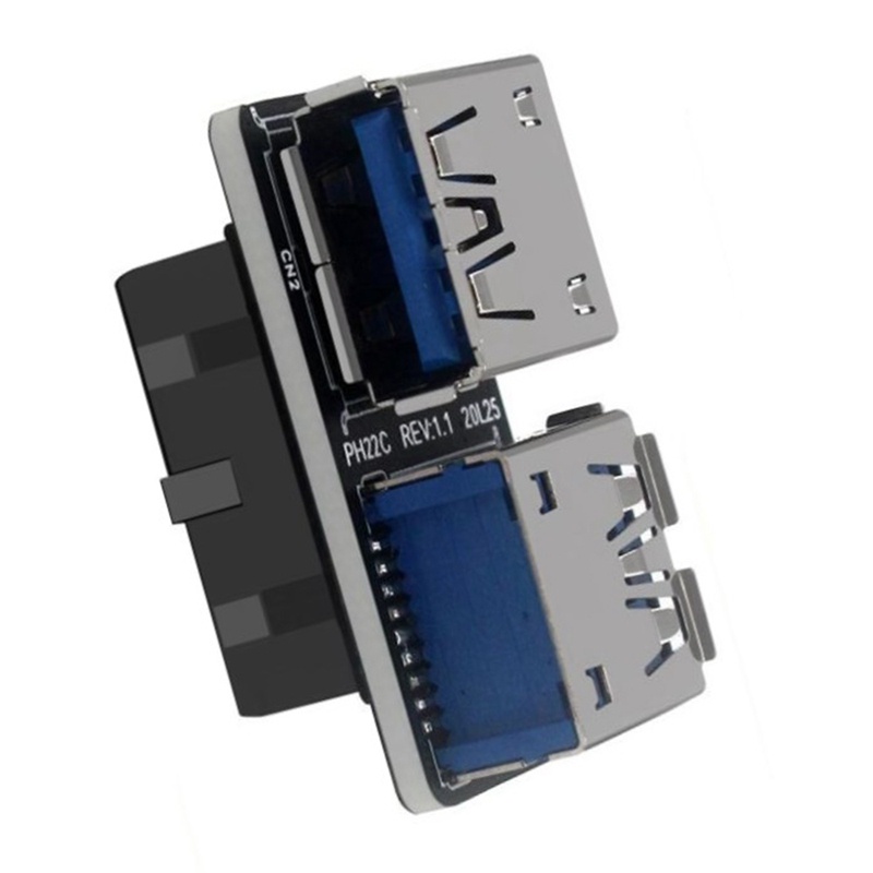 20Pin to Dual USB3.0 Adapter Connverter Desktop Motoard 19 Pin/20P Header to 2 Ports USB a Female Connector,PH22C