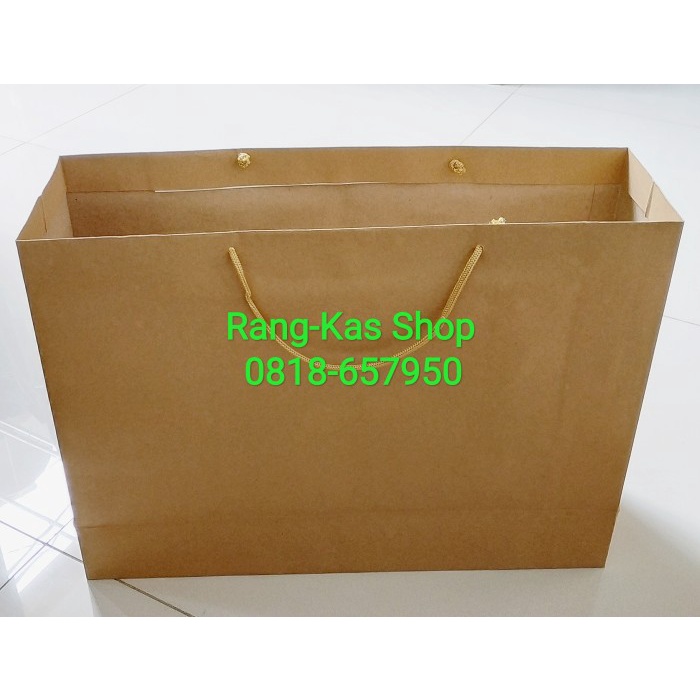 

✨ BISA COD ✨ Paperbag POLOS Landscape Coklat XL kraft samson