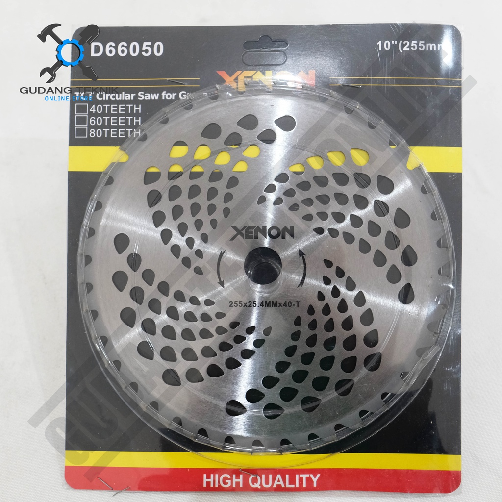Mata Pisau Potong Rumput Bulat 10" Xenon 40T D66050 / TCT Saw Blade Xenon D66050 Pisau Potong Dahan 