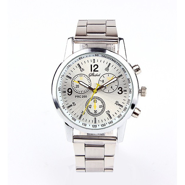 Jam Tangan  SHSD STEEL Korea Fashion Stainless Steel Mens Watch Cowo Analog Korean Style