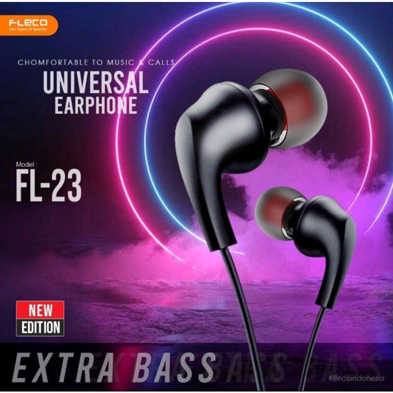 Headset FLECO FL-23 EXTRA BASS Handsfree FLECO FL23 EXTRA BASS Earphone FLECO FL-23 EXTRA BASS