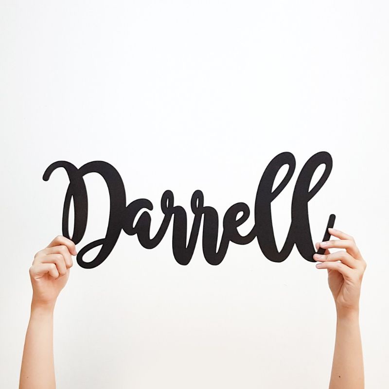 Dekorasi Dinding Kayu Tulisan Custom