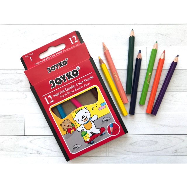 

Pensil warna pendek 12 warna joyko cp-107