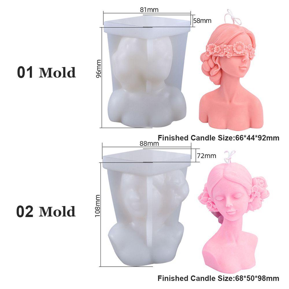 Solighter Cetakan Lilin DIY Craft Clay Tools Silikon Handmade 3D Art Wax Mold