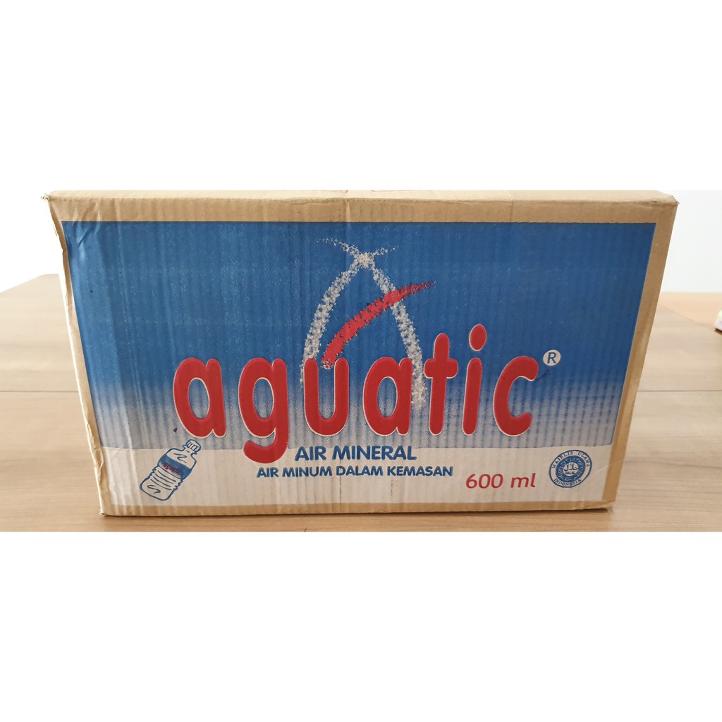 

Air Minum Mineral Kemasan Botol 600 ML Aguatic Grosir 1 dus isi 24 botol